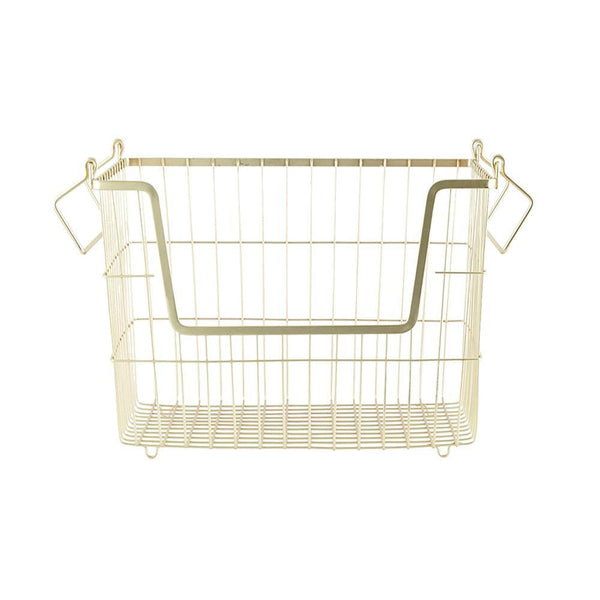 Matte golden basket for storing socks and underwear