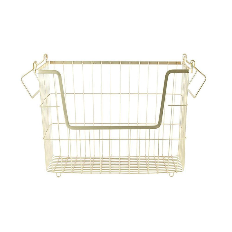 Matte golden basket for storing socks and underwear